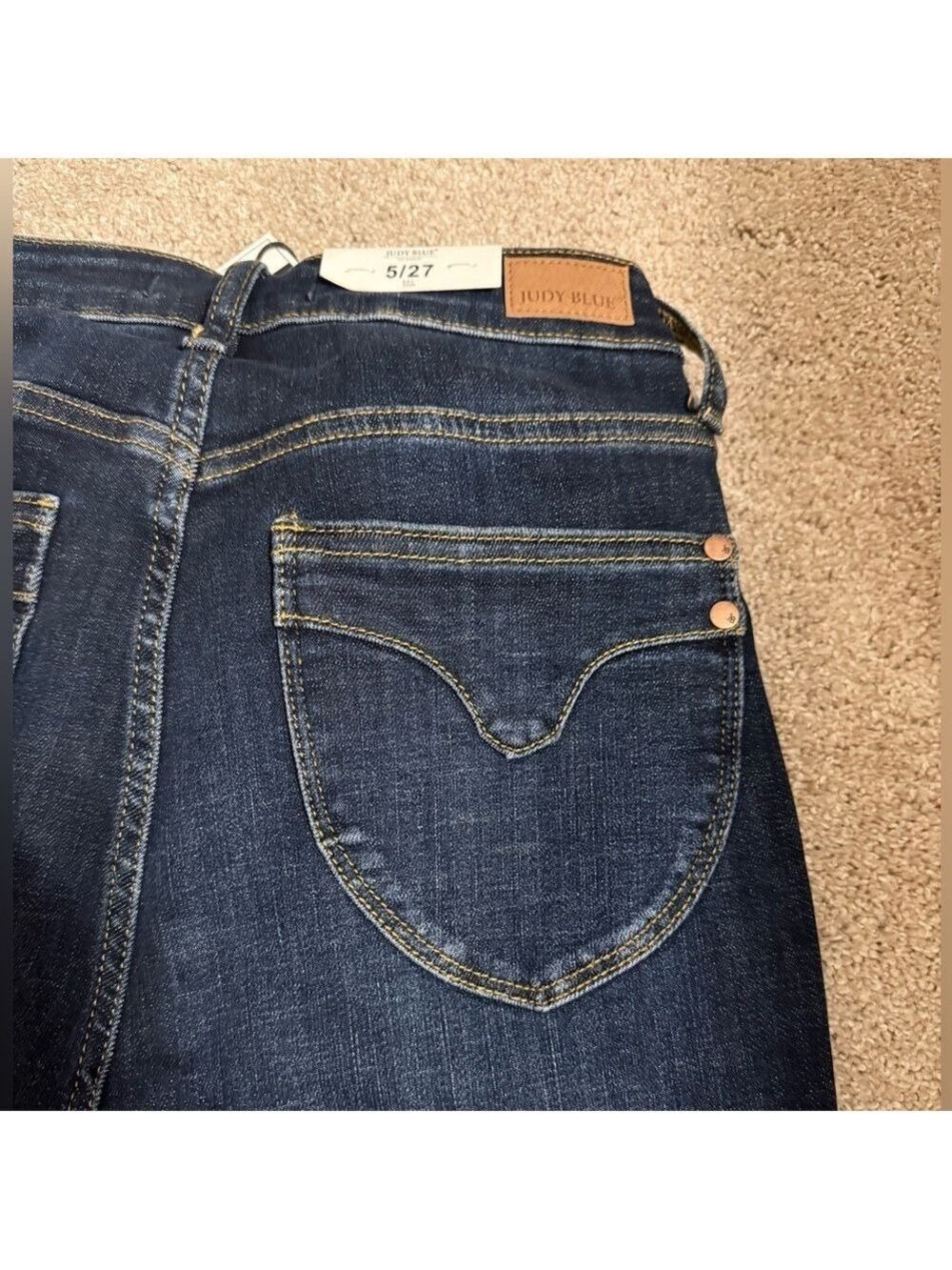 Judy Blue Tummy Control Dark Blue Skinny Jeans NWT - Picture 7 of 7